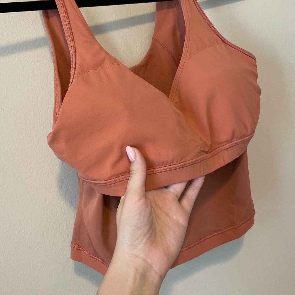 NWOT Lululemon Align Cropped Coral Tank Top - Picture 4 of 6
